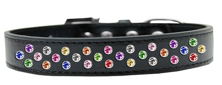 Sprinkles Dog Collar Confetti Crystals Black