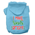 Christmas Pet Hoodie Screen Printed, "I Make Spirits Bright"