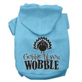 Thanksgiving Haustier, Hunde- und Katzen-Kapuzenpullover, „Gobble 'Til You Wobble“