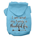 Thanksgiving Haustier-Kapuzenpullover „Wofür meine Familie dankbar ist“
