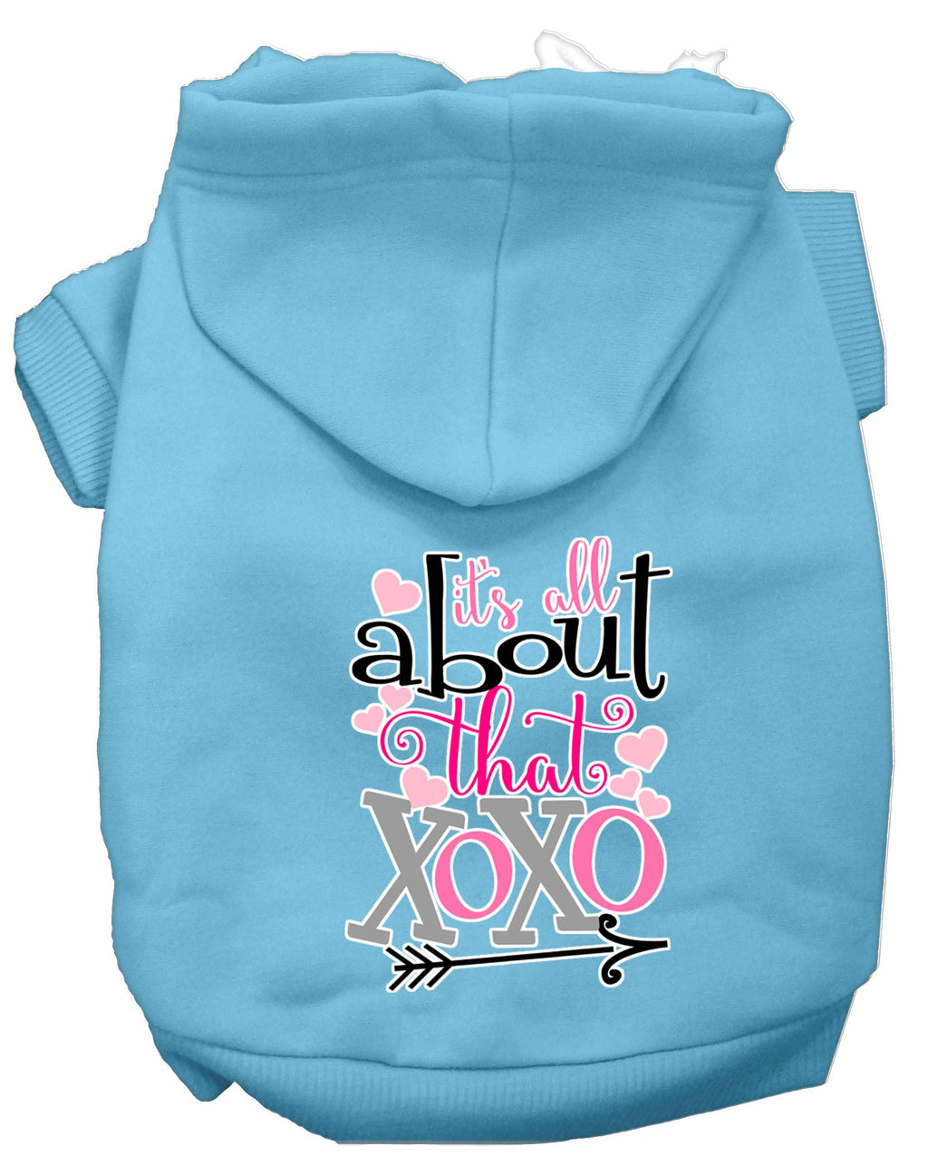 Camisola com capuz para animal de estimação "All About That XOXO"