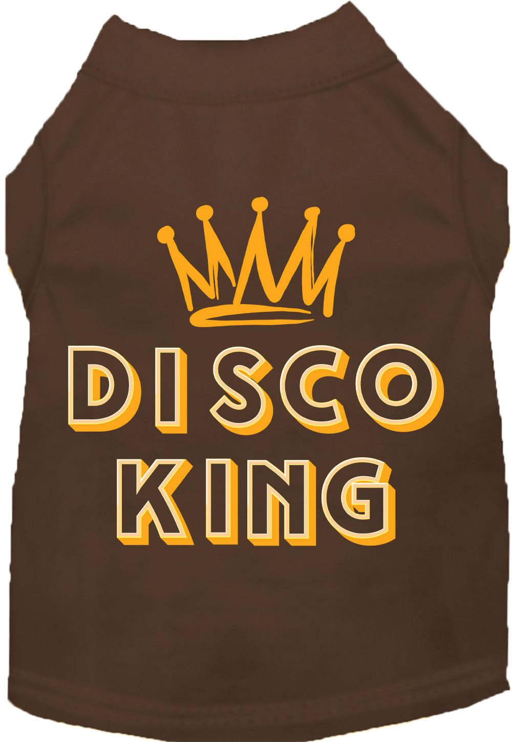 Brown Disco King shirt for pets