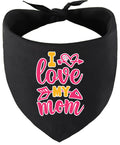 Pink I Love My Mom Pet Bandana