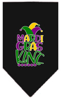 Pet and Dog Bandana Screen Printed, "Mardi Gras King"