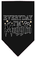 Pet and Dog Bandana Screen Printed, "Everyday I'm Mugglin"