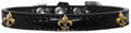 Dog, Puppy & Pet Designer Croc Widget Collar, "Bronze Fleur De Lis"