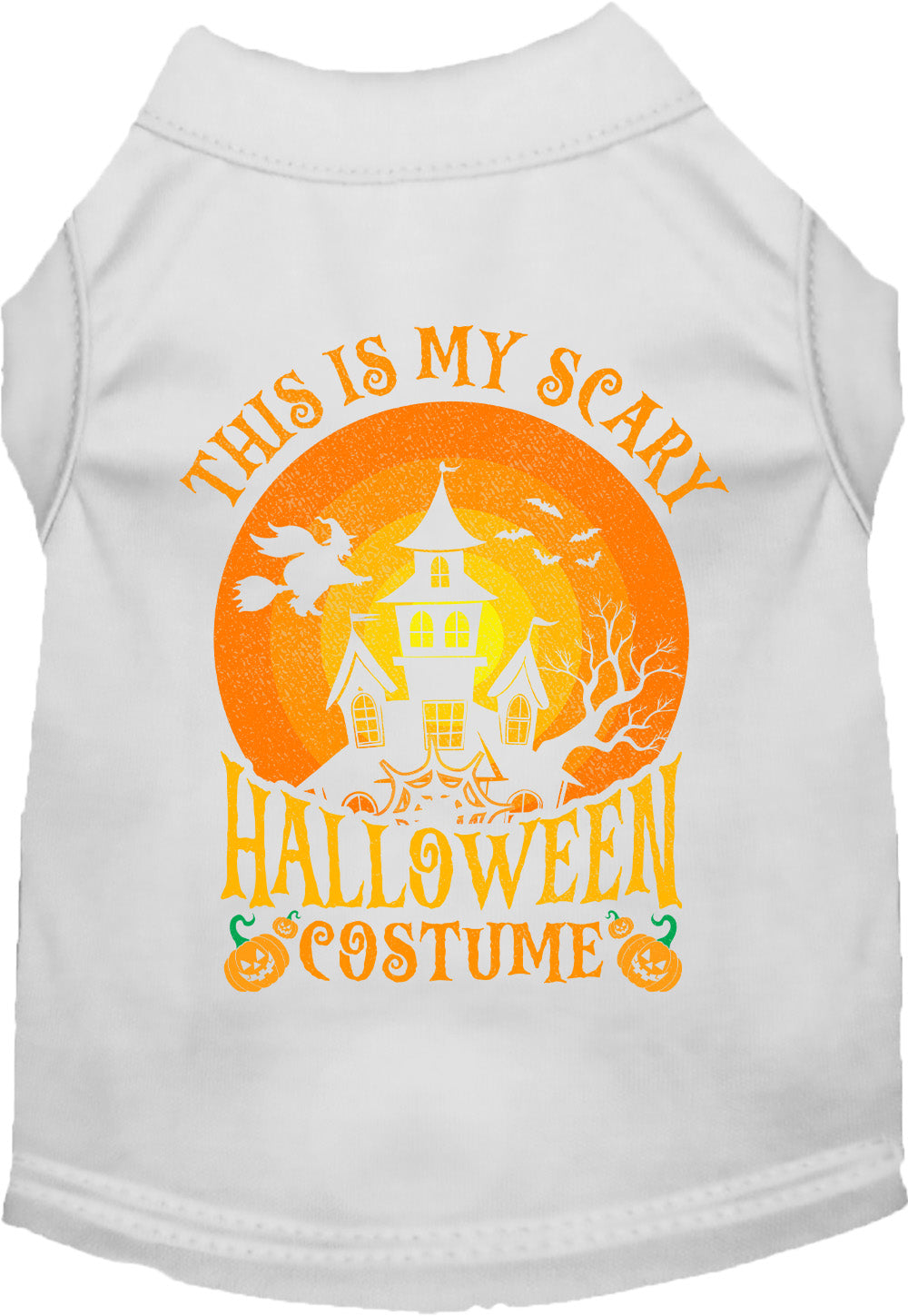 White scary Halloween costume pet shirt