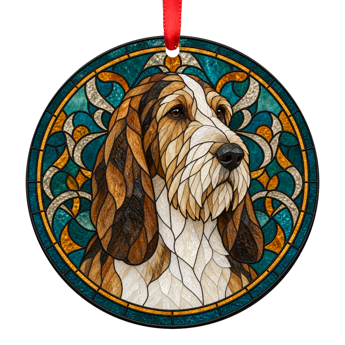 Grand Basset Griffon Vendéen — Sable and White