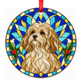 Enfeites de Natal em Estilo de Vitral Löwchen