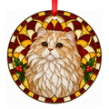 Minuet Cream stained glass pet Christmas ornament