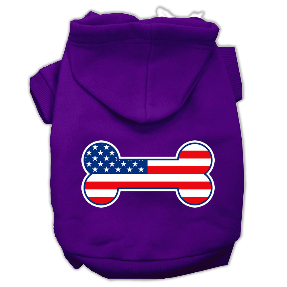 Pet Hoodie "Bone Shaped American Flag"