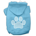 Pet Hoodie "Chevron Paw Print"