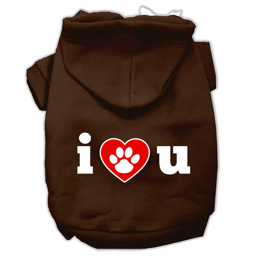 Pet Hoodie "I Love U"