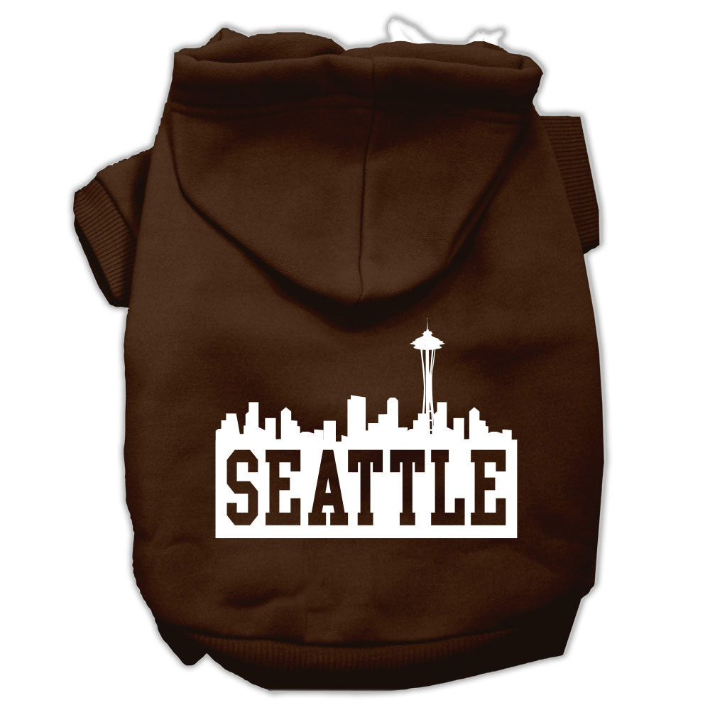 Pet Hoodie "Seattle Skyline"