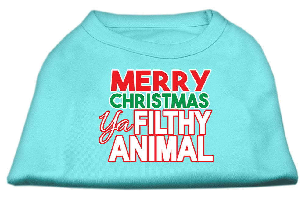 Christmas Pet Dog & Cat Shirt, "Merry Christmas Ya Filthy Animal"