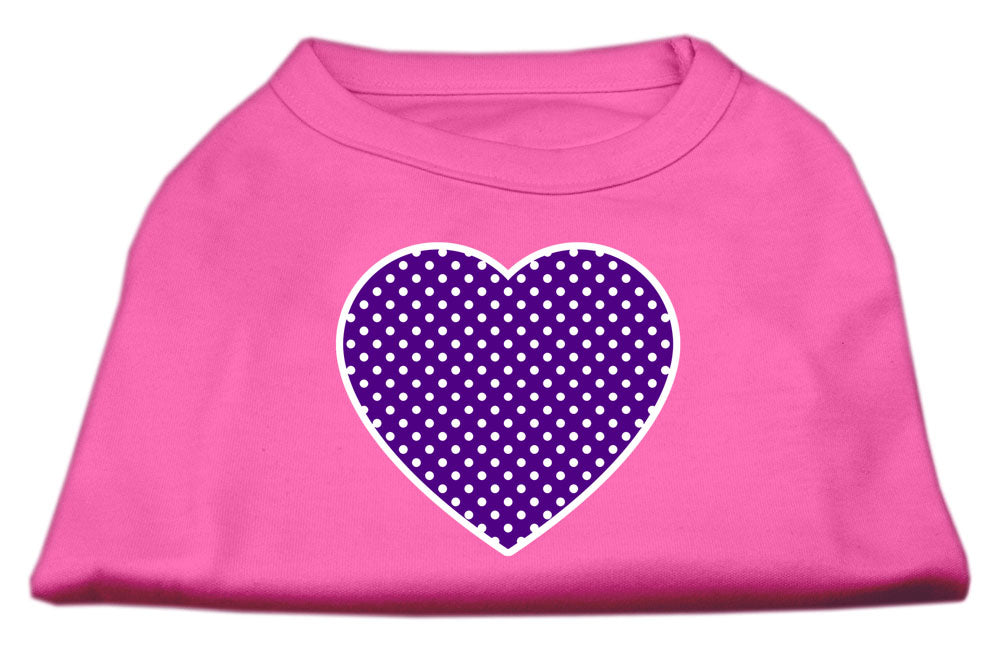 Pet Shirt "Swiss Dots Purple Heart"