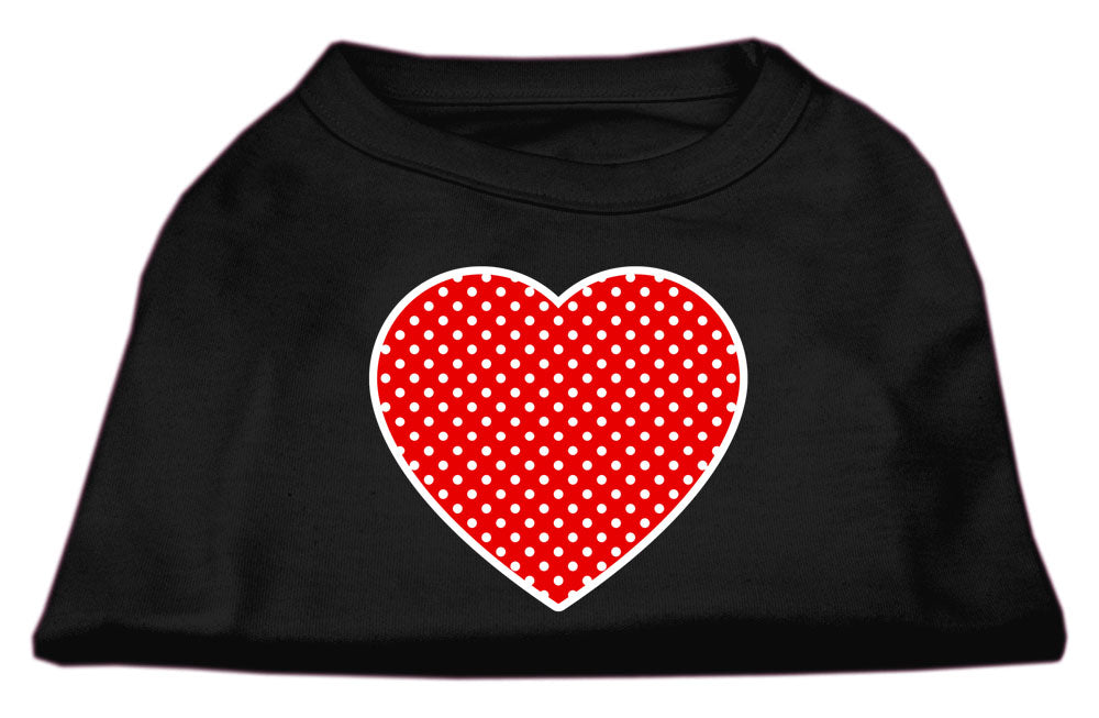 Camisola para animal de estimação "Corações Vermelhos com Bolinhas"