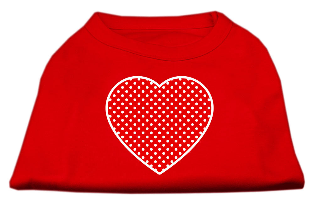 Pet Shirt "Swiss Dots Red Heart"