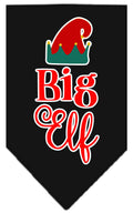 Christmas Pet and Dog Bandana Screen Printed, "Big Elf"