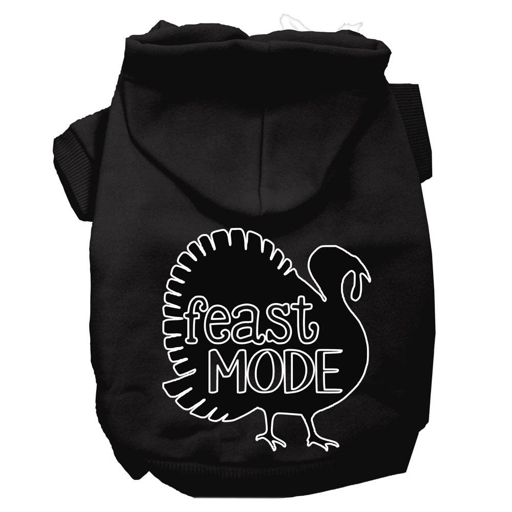 Haustier-Hoodie für Hunde und Katzen zu Thanksgiving, Siebdruck, "Feast Mode"