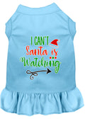 Christmas Pet Dog & Cat Dress Screen Printed, "I Can't, Santa Is Watching"