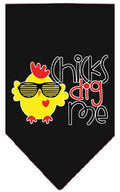 Pet and Dog Bandana Screen Printed, "Chicks Dig Me"