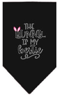 Pet and Dog Bandana Screen Printed, "The Bunny Is My Bestie"