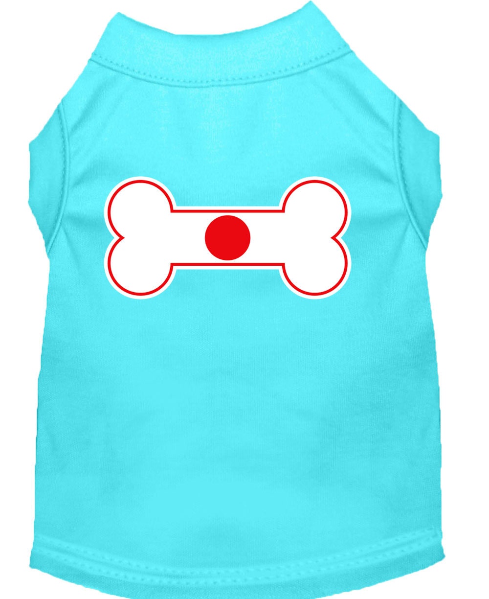 Haustier-Shirt „Knochenförmige Japanflagge“