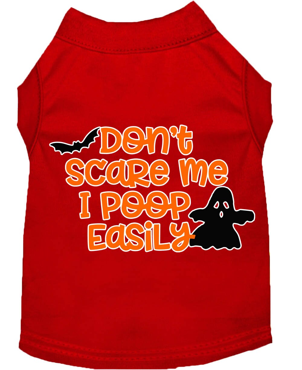 Halloween Haustier Hund & Katze Shirt, „Erschreck mich nicht, ich kacke leicht“