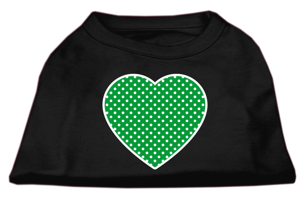 Pet Shirt "Swiss Dots Green Heart"