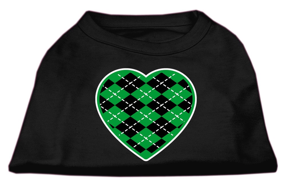 Camisola para Animais de Estimação "Coração Argyle Verde Esmeralda"