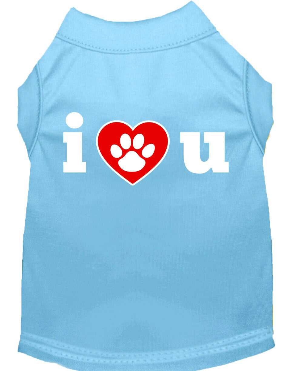 T-shirt de animal de estimação "Amo-te"