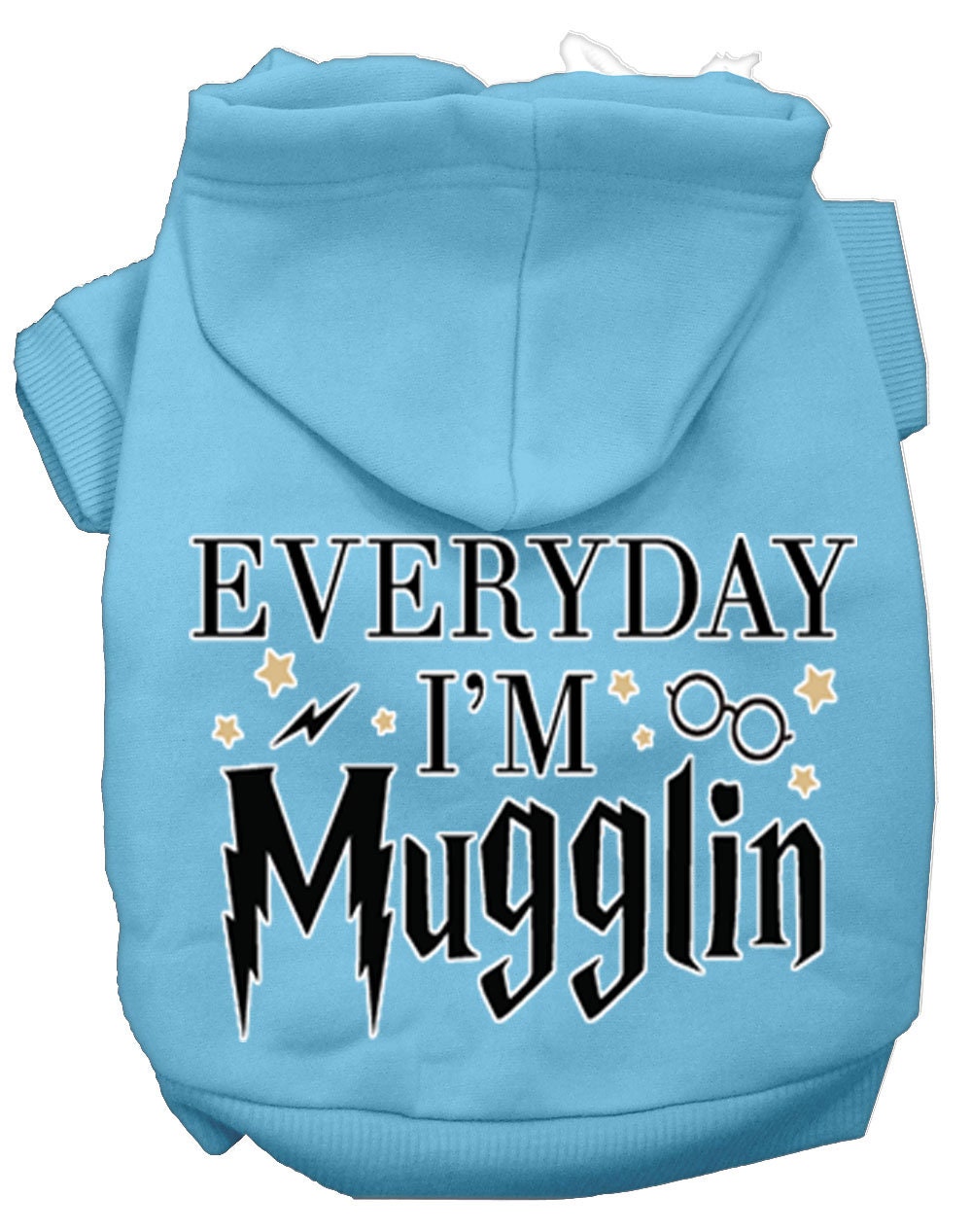 Camisola com capuz para animal de estimação "Everyday I'm Mugglin"