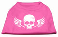 Haustier Hunde- & Katzen-Shirt, Siebdruck, „Skull Wings“