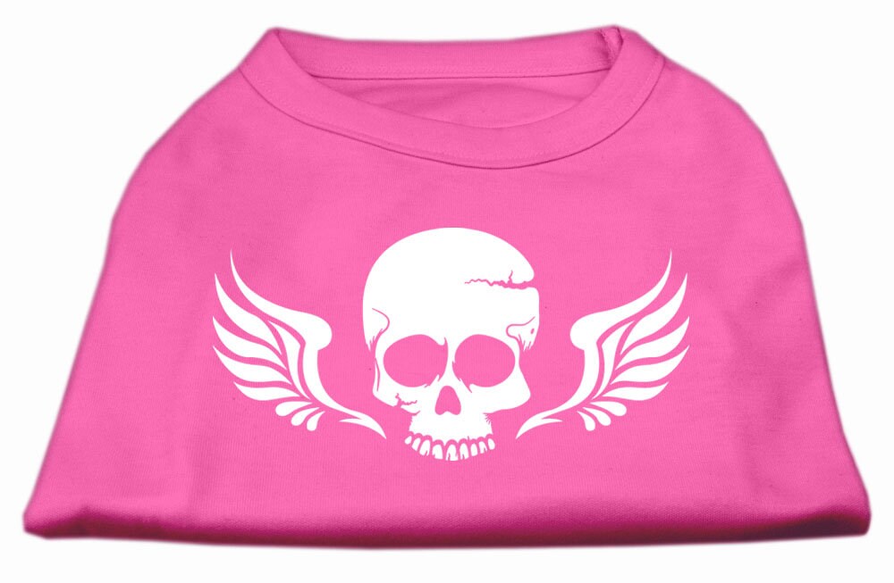 Haustier Hunde- & Katzen-Shirt, Siebdruck, „Skull Wings“