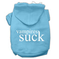 Halloween Haustier-Kapuzenpullover Siebdruck, „Vampires Suck“