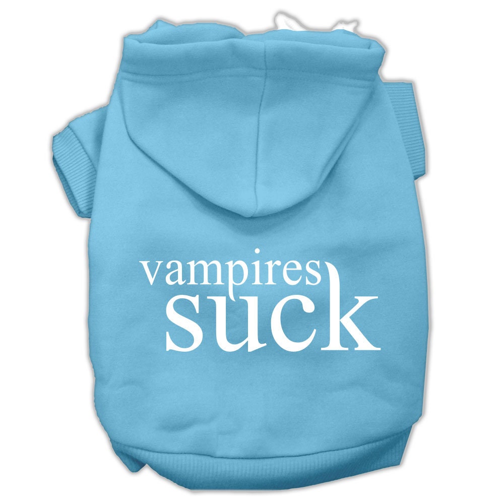 Halloween Haustier-Kapuzenpullover Siebdruck, „Vampires Suck“