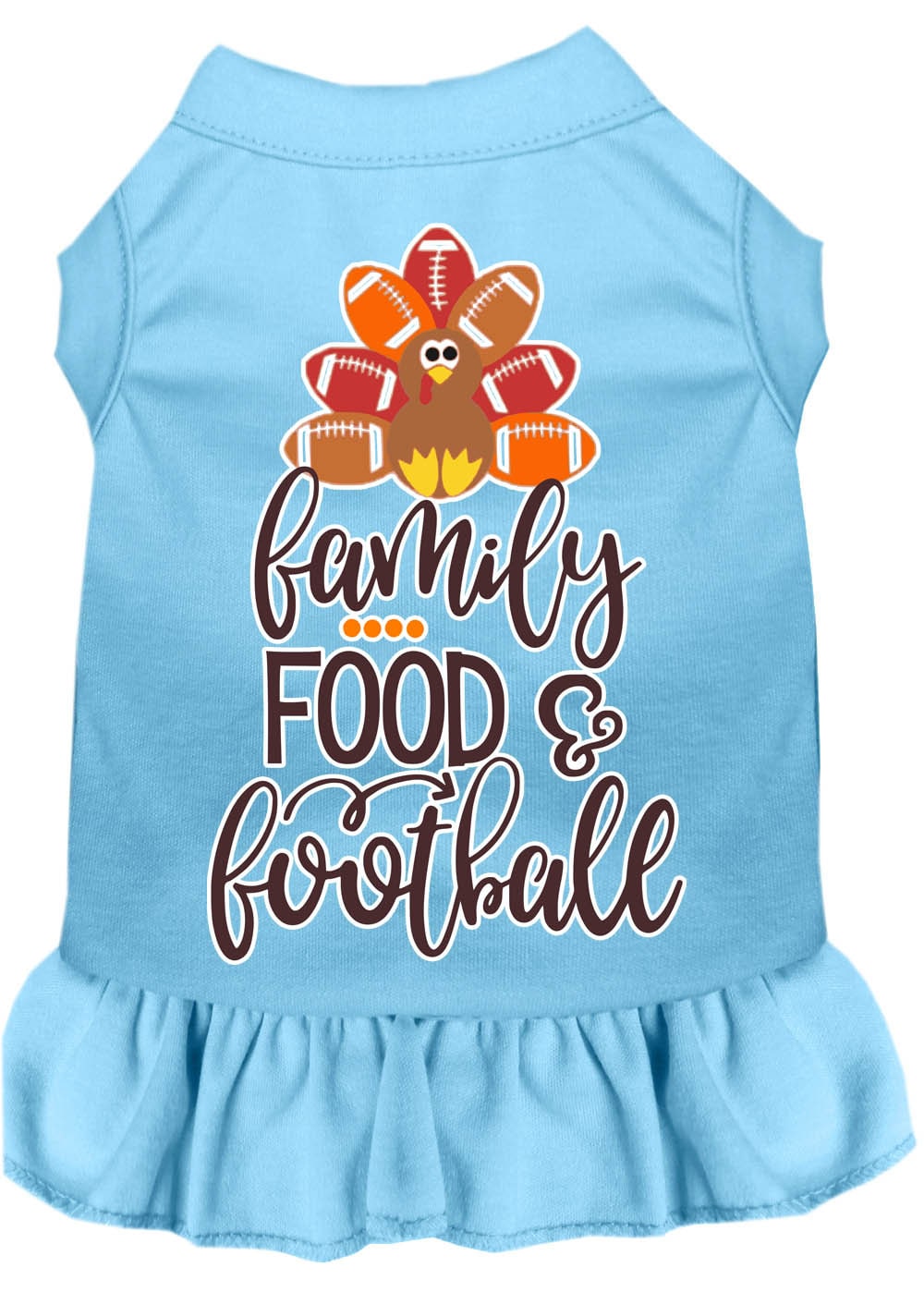 Vestido para Animais de Estimação "Família, Comida & Futebol"