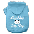 Pet Dog & Cat Hoodie Screen Printed, "Soft Kitty, Tasty Kitty"