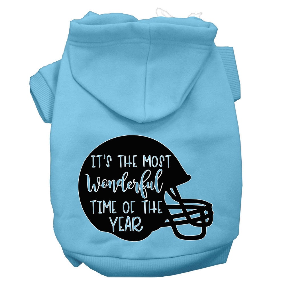 Haustier, Hunde- und Katzen-Kapuzenpullover, „Schönste Zeit des Jahres (Football)“