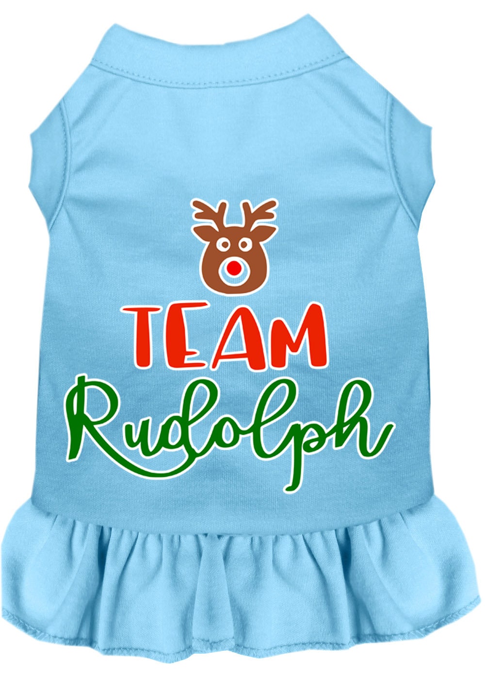 Weihnachtliches Tierkleid Siebdruck, „Team Rudolph“
