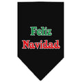 Christmas Pet and Dog Bandana Screen Printed, "Feliz Navidad"