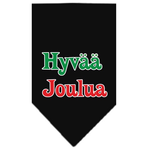 Bandana para animais de estimação e cães serigrafada de Natal, "Hyvää Joulua"