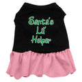 Weihnachtliches Haustierkleid mit Siebdruck, „Santa's Lil Helper“