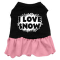 Vestido de Natal para Animais de Estimação Estampado, "I Love Snow"