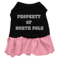 Christmas Pet Dress Screen Printed, "Property Of North Pole"