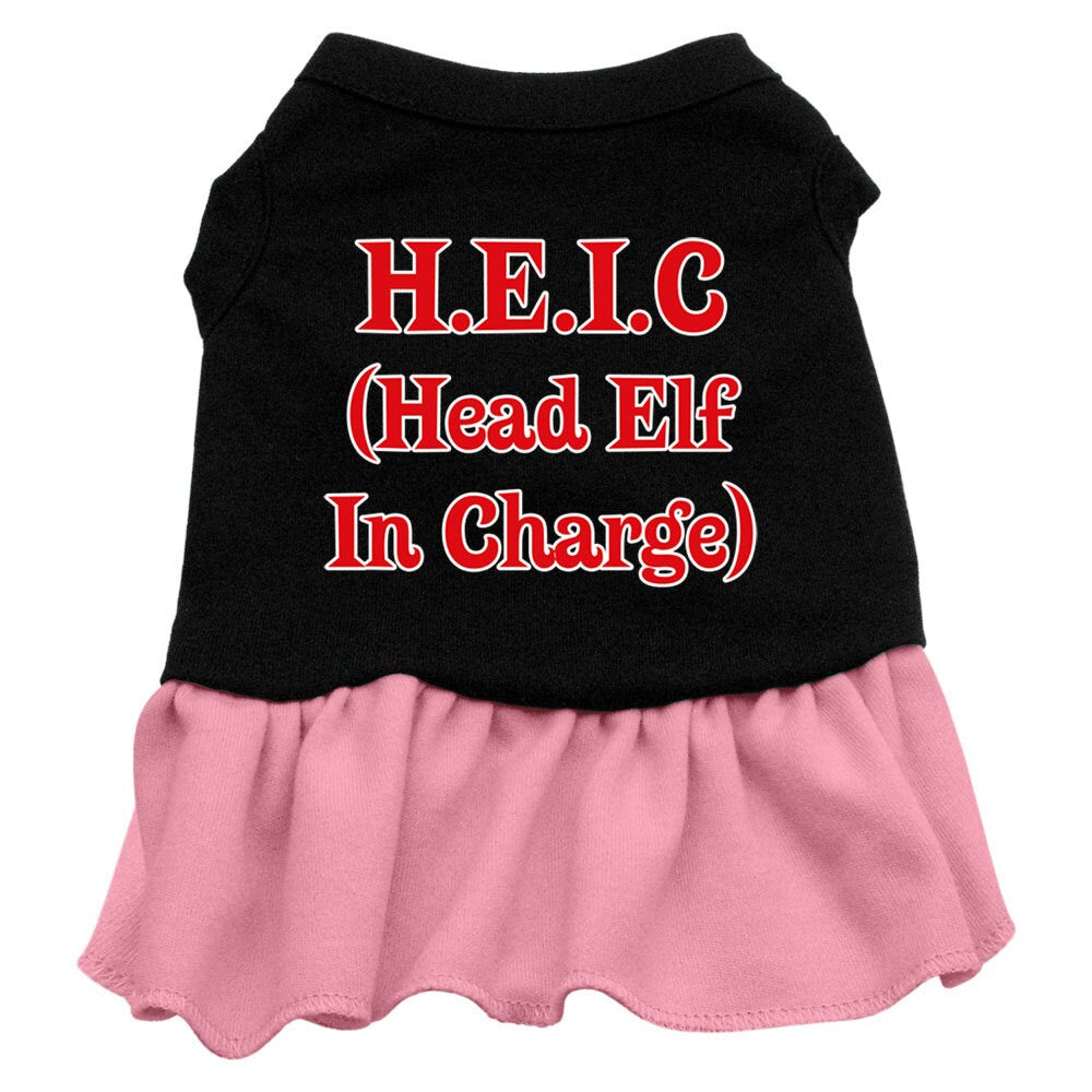 Vestido de Natal para Animais de Estimação Serigrafado, "Elfo Chefe Responsável"
