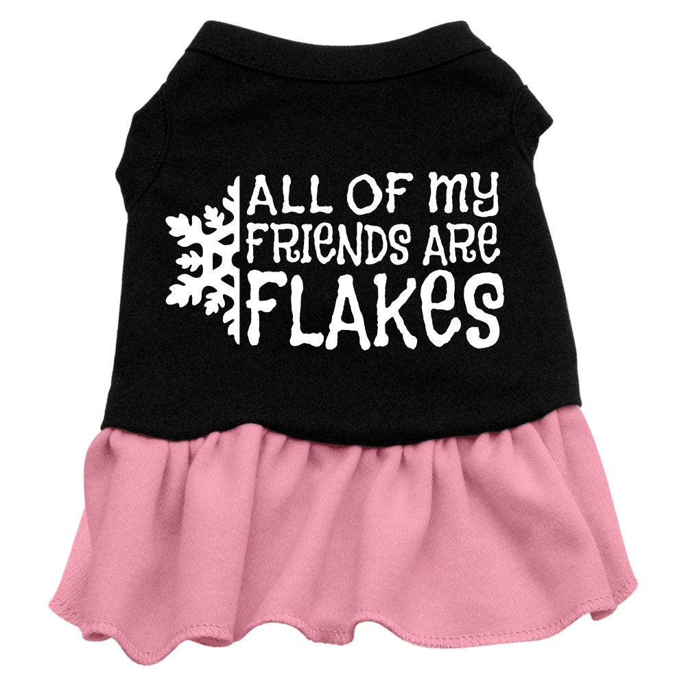 Weihnachtliches Haustierkleid „All Of My Friends Are Flakes“