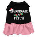 Weihnachts-Haustierkleid mit Siebdruck, "Aberdoggie Weihnachten"